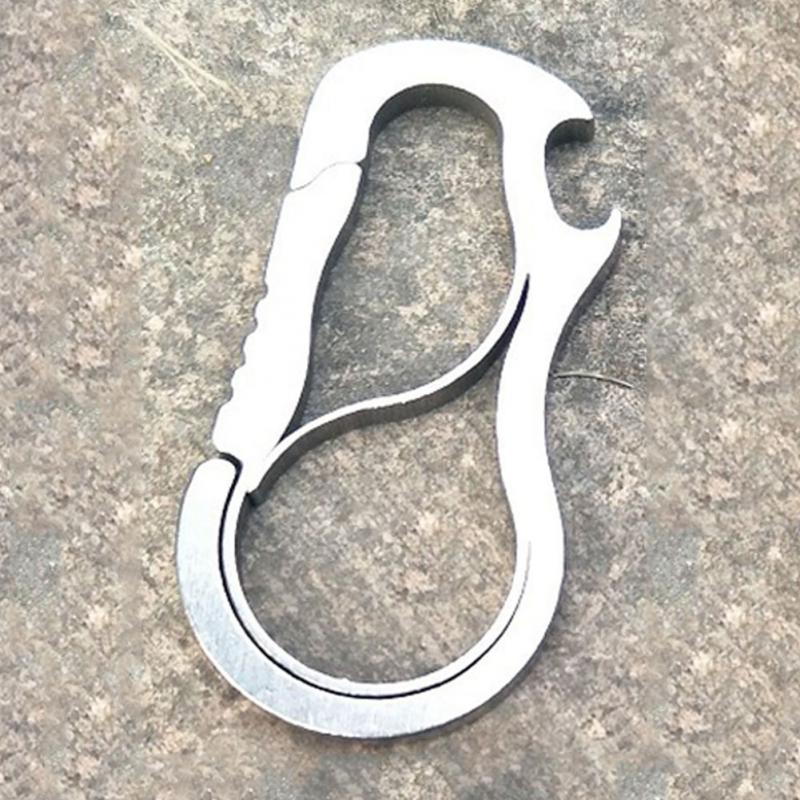Multi Function Stainless Steel Carabiner Key Chain Clip Hook Buckle Key  Ring